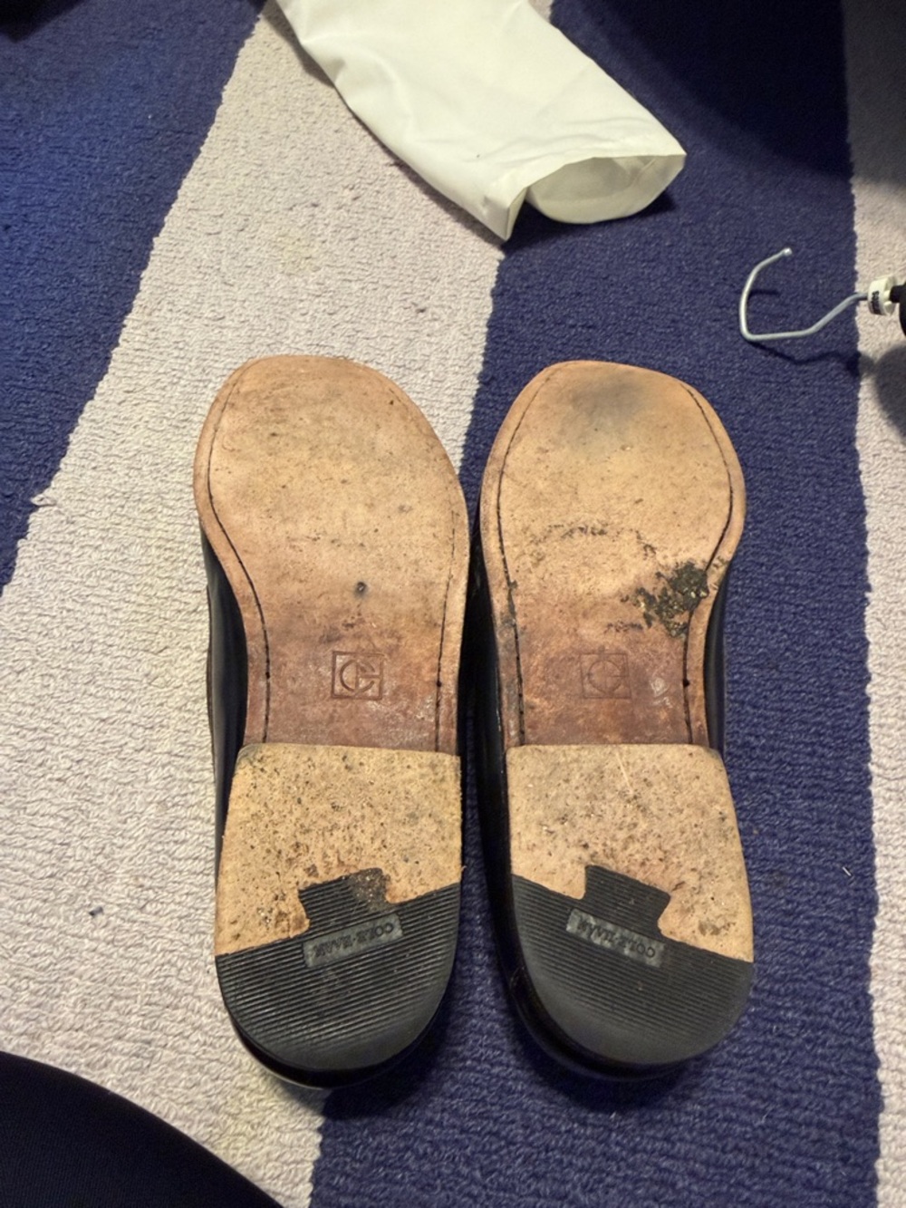 Cole Haan Black Leather Tassel Loafers - Picture 2 of 3